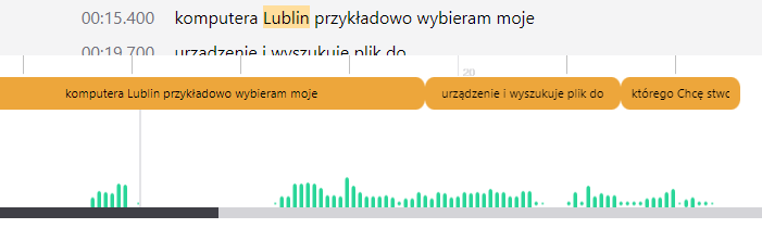 Zmiana długości napisów, z wykorzystaniem linii czasowej.