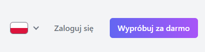 Widok przycisku 'Zaloguj się' w aplikacji.