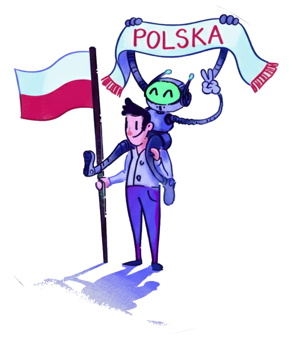 Osoba ciesząca się efektami pracy, którą wykonał Stenograf.